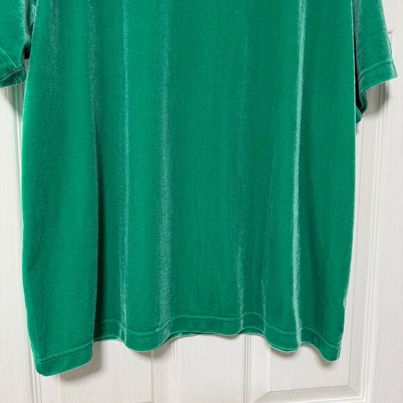 Quaker Factory Women's Green Velvet Embellished Top Size XL - Picture 10 of 10